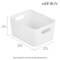 mDesign Small Metal Kitchen Storage Container Bin Basket with Handles